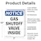 Signmission Gas Shutoff Valve Inside OSHA Notice Sign, Plastic, 7in W x 10in L, 2PK OS-2PACK-NS-P-710-V-13035 - alternate 2